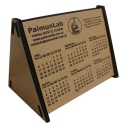 Carpitas con Calendario de 2012 hechas en madera con grabado laser del logo de tu empresa. Almanaques publicitarios de la mejor calidad