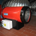 Caloventor modelo MINI de 8000 a 40000 cal/h (también disponible con termostato de ambiente) a gas natural o envasado. <br /><br />Modelo de la foto: MINI8D de 8000 cal/h<br /><br />www.geoclima.com.ar