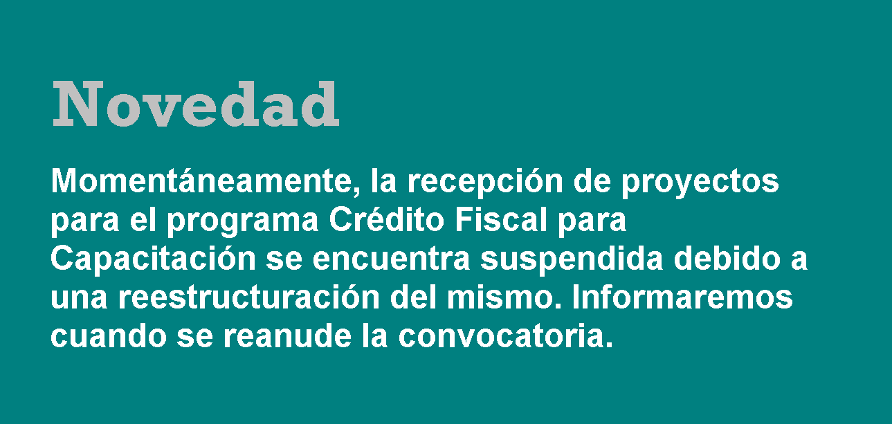 Régimen de Crédito Fiscal para Capacitación